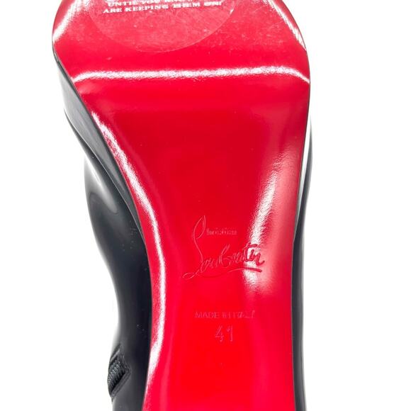 NEW Christian Louboutin Alleo 90 Patent Knee High Platform Boots 41 - Picture 9 of 9